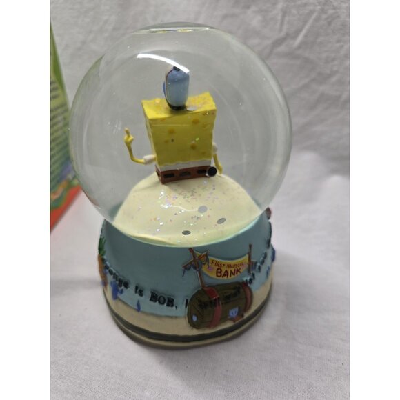 SpongeBob SquarePants Enesco 2003 Musical Snow Globe Theme Song Tested Working - Picture 12 of 17